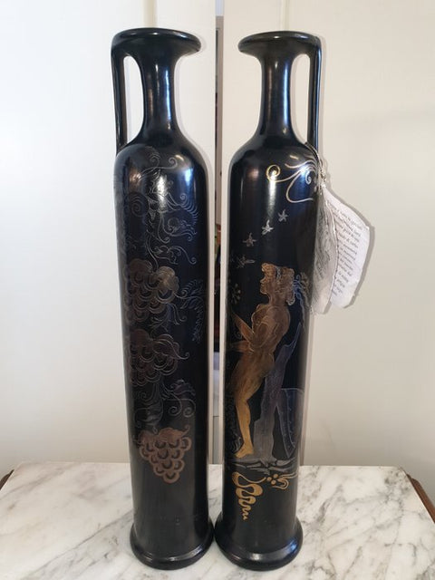 R.Baffoni Gubbio - Pair of vases (2) - Ceramic