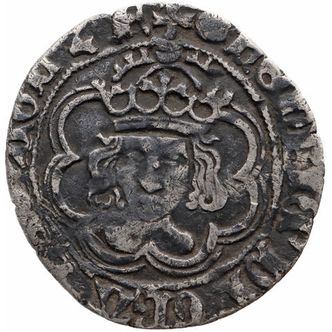 1493-1499 Half Groat Henry VII Canterbury Mint Facing bust