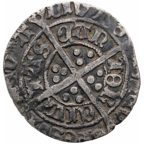 1493-1499 Half Groat Henry VII Canterbury Mint Facing bust