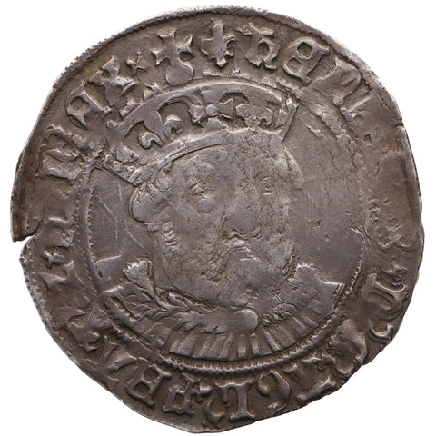 1544-1547 Groat - Henry VIII 3rd coinage London Tower Mint Lis