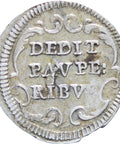 1700 -1721 Italy Papal States Clement XI Half Grosso Silver Coin