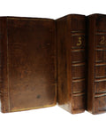 1735 Antique Books The Works of Virgil with Explanatory Notes in 3 Volumes with illustrations