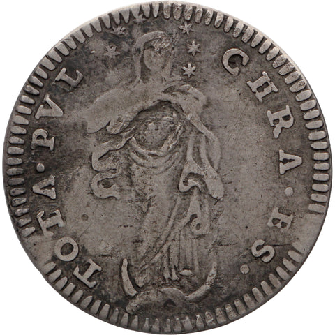 1755 1 Grosso Benedict XIV Coin Papal States