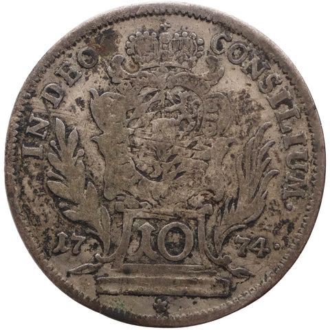 1774 10 Kreuzers Electorate of Bavaria Maximilian III Joseph Coin