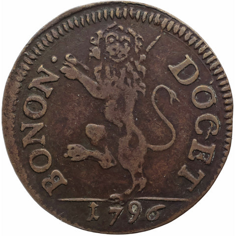 1796 1 Quattrino Bologna Pius VI Coin Papal States