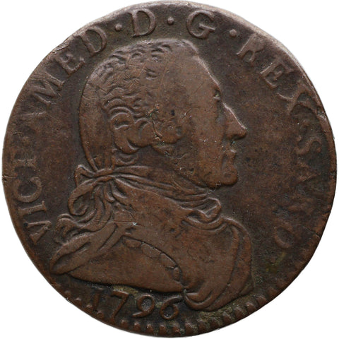 1796 5 Soldi Piedmont-Sardinia Italian States Victor Amadeus III Coin