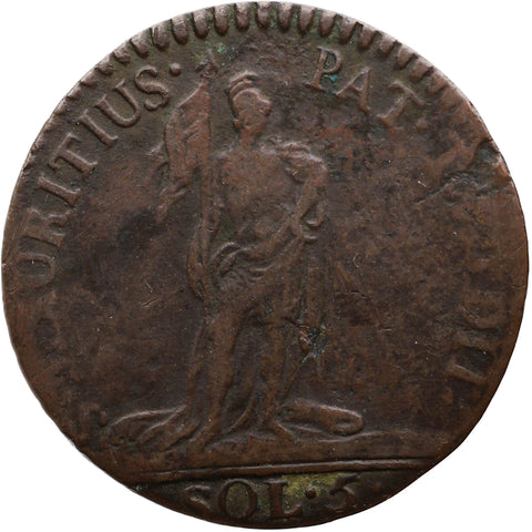 1796 5 Soldi Piedmont-Sardinia Italian States Victor Amadeus III Coin