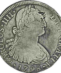 1798 IJ Peru Spain Charles IV Silver 8 Reales Coin