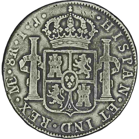 1798 IJ Peru Spain Charles IV Silver 8 Reales Coin