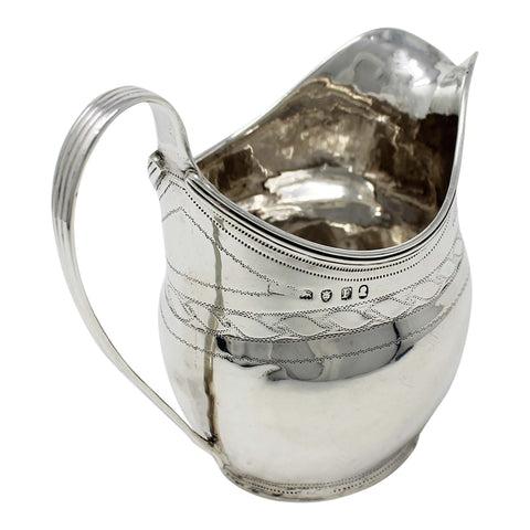 1801 Antique George III Era Sterling Silver Cream Jug Silversmith Stephen Adams I London Hallmarks