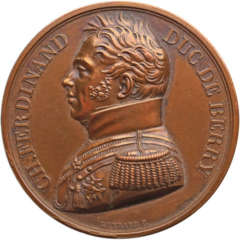 1820 Charles Ferdinand, Duke of Berry Commemorative France Medal