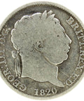 1820 Great Britain George III Silver Shilling Coin