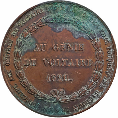 1820 Voltaire Commemorative Medal France