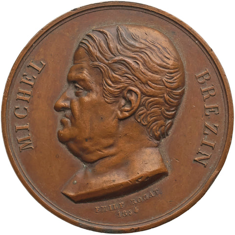 1834 Michel Brézin Commemorative France Medal Rogat Emile