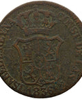 1836 3 Quartos Catalonia Coin Spain