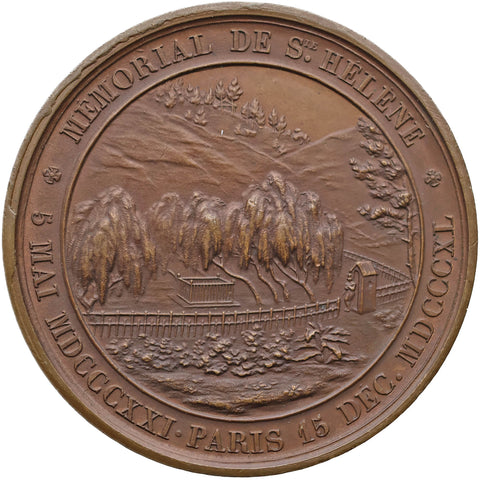 1840 Napoleon Memorial France Medal - Sainte-Hélène