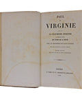 1846 Antique Book Paul et Virginie - La chaumière indienne  J.H. Bernardin de Saint Pierre Sixth edition