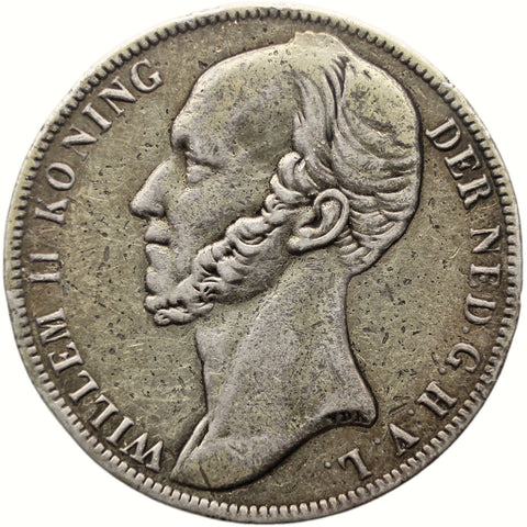 1848 1 Gulden Netherlands Coin William II Silver