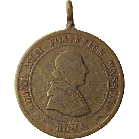 1854 Papal Medal Pope Leo XIII & Virgin Mary