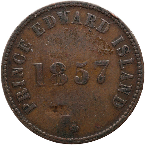 1857 ½ Penny Canadian Prince Edward Island Token