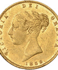 1859 Half Sovereign Victoria Gold Coin 1st portrait