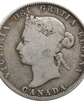 1874 Canada 25 Cents Victoria Coin Silver