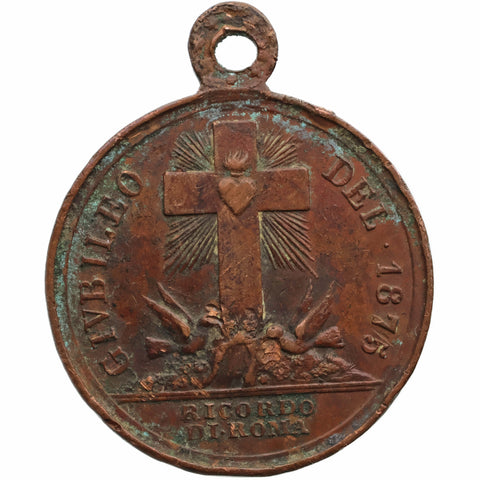 1875 Pope Pius IX Jubilee Medal Papal