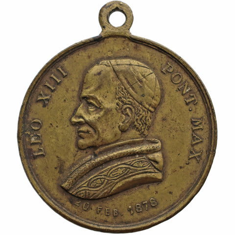 1878 Pope Leo XIII Commemorative Papal Medal Inauguration Date