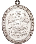 1882-83 Silver Medal Scotland University of St Andrews Mathematics