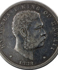 1883 Kingdom of Hawaii Kalakaua Half Dollar (Hapalua) Silver Coin