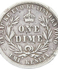 1883 Kingdom of Hawaii Kalakaua One Dime 10 Cents (Umi Keneta) Silver Coin