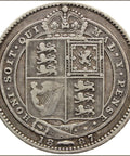 1887 Shilling Queen Victoria Great Britain Silver Coin