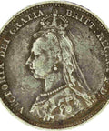 1887 Shilling Victoria Queen of Great Britain Silver Coin