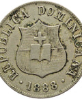 1888 HH 2½ Centavos Dominican Republic Coin