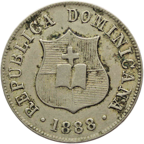 1888 HH 2½ Centavos Dominican Republic Coin