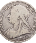 1893 Half Crown Victoria Silver Coin Great Britain