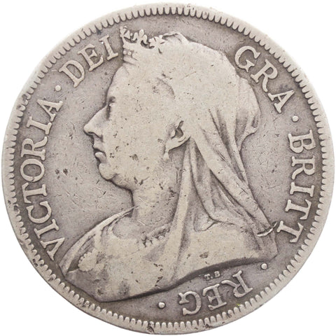 1893 Half Crown Victoria Silver Coin Great Britain