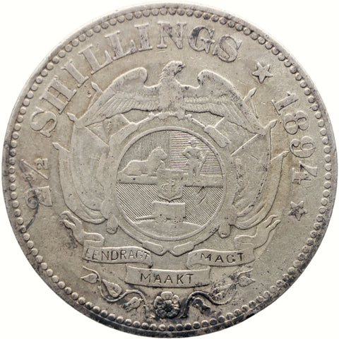 1894 2½ Shillings South Africa Coin Paul Kruger Silver