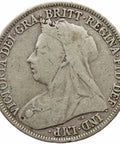 1894 Shilling Queen Victoria Great Britain Silver Coin