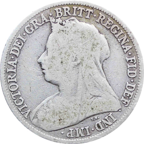 1895 Shilling Queen Victoria Great Britain Silver Coin