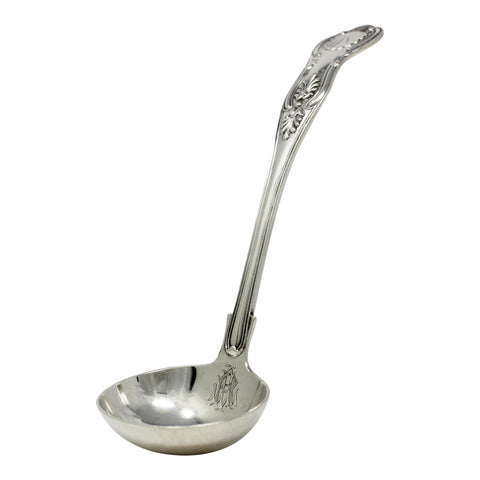 1897 Antique Victorian Era Sterling Silver Sauce Ladle William Hutton & Sons London Hallmarks