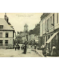 1900s France Aire-sur-la-Lys Place du Rivage Postcard. The Bell tower.