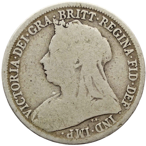 1901 Shilling Queen Victoria Great Britain Silver Coin