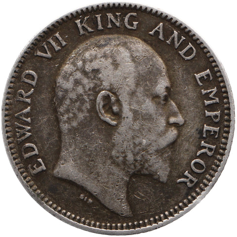 1903 ¼ Rupee British India Coin Edward VII Silver Calcutta Mint