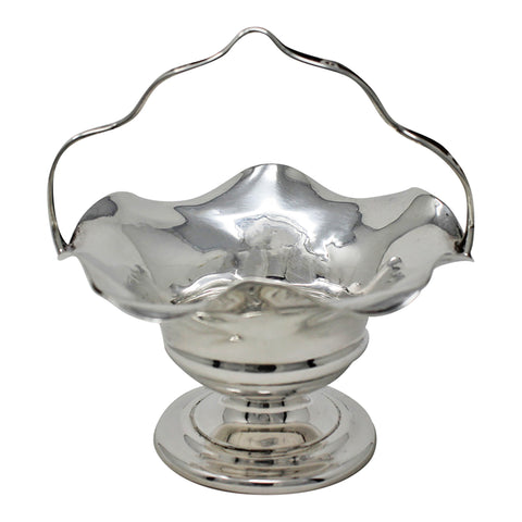 1909 Antique Edwardian Era Sterling Silver Sugar Basket Bon Bon Dish Silversmith Cohen & Charles Birmingham Hallmarks