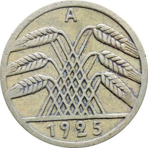 1925 A Germany 5 Reichspfennig Coin