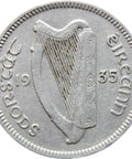 1935 3 Pingin ½ Reul Ireland Coin