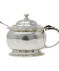 1938 Sterling Silver Mustard Pot and Spoon Silversmiths Edward Barnard & Sons Ltd London Hallmarks