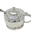 1938 Sterling Silver Mustard Pot and Spoon Silversmiths Edward Barnard & Sons Ltd London Hallmarks