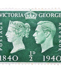 1940 Stamp United Kingdom King George VI Half British penny Centenary